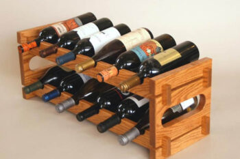 Store your bottles in a wine rack on their side.