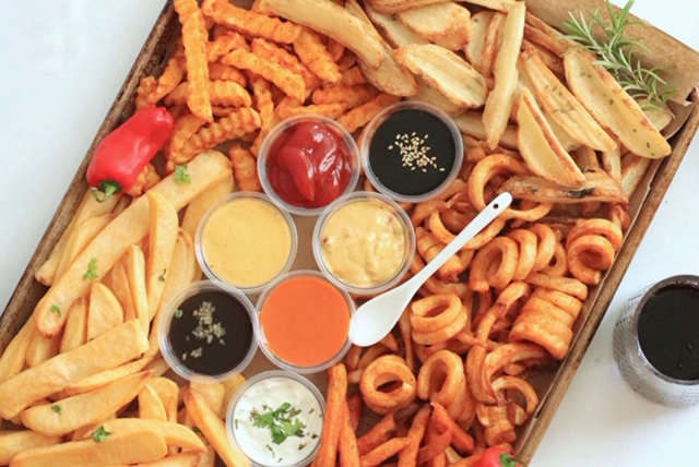 A french fry football charcuterie board? Why not?